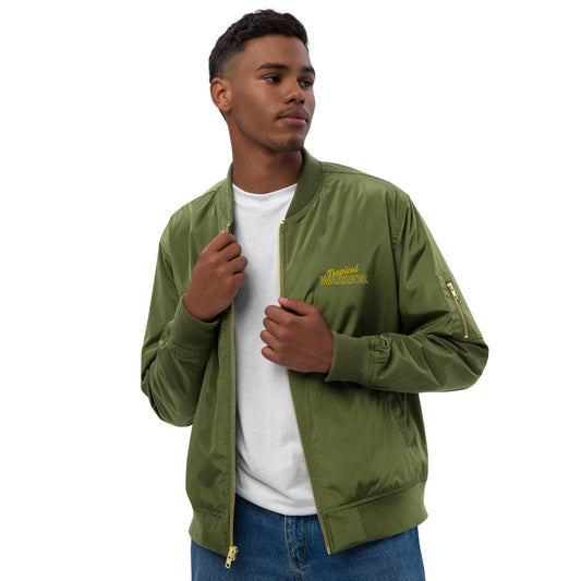 Tropical Warrior Bomber Jacket - Army Green | Gold