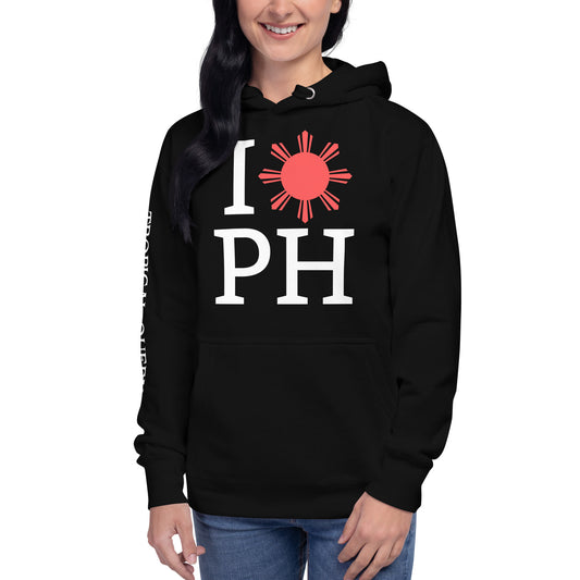 I Love PH Hoodie | For Her - Black
