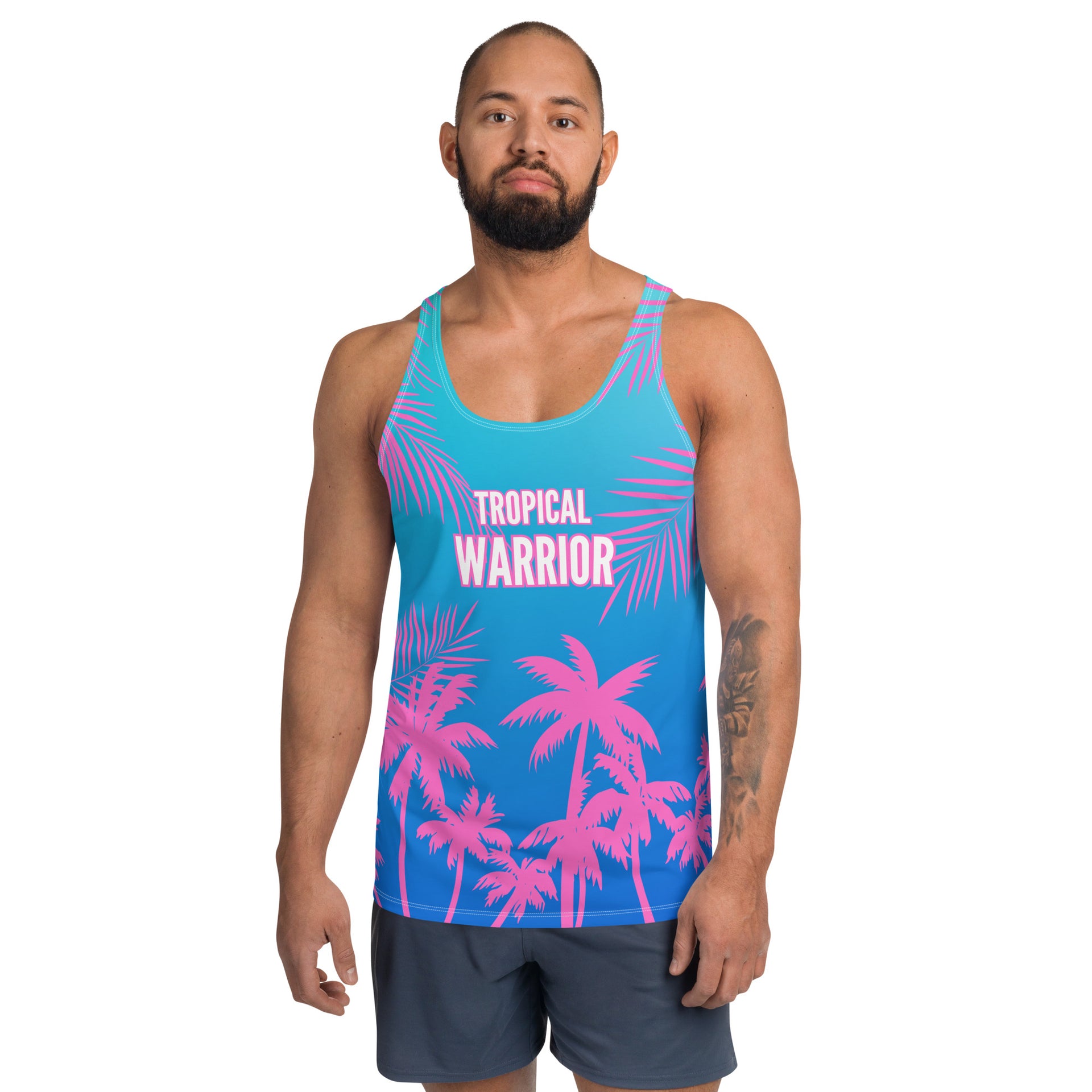 Sunset Tank  Gradient Sky Blue - Pink – Tropical Warrior