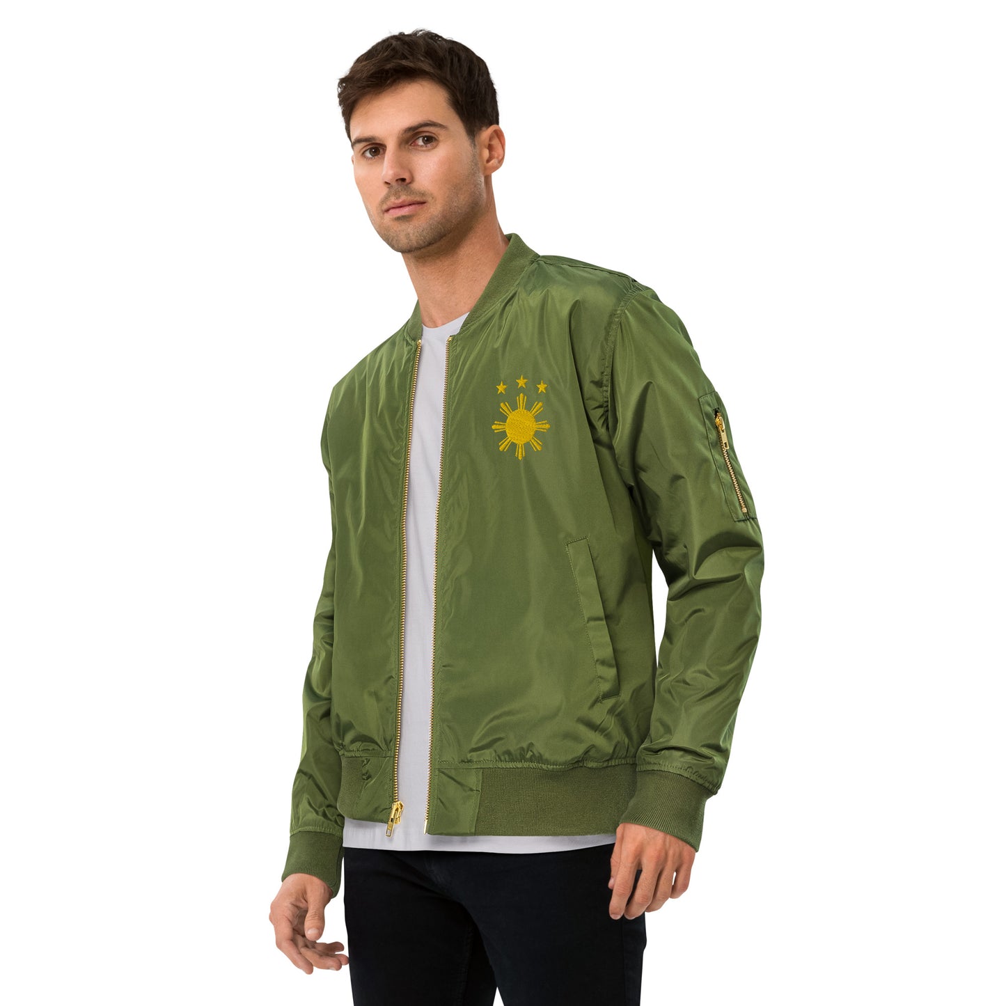 Tropical Warrior bomber jacket | Green - Yellow