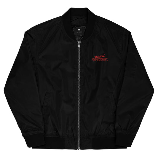 Tropical Warrior Bomber Jacket - Black | Red