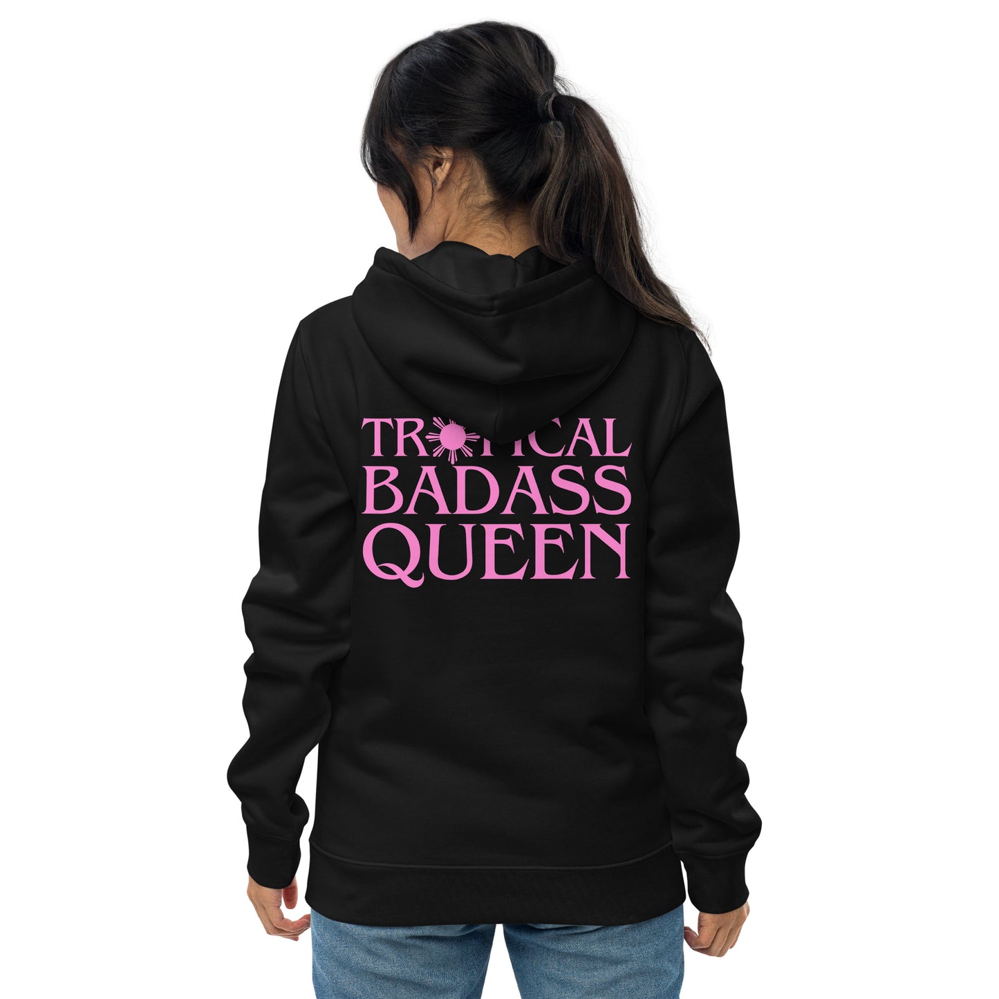 Tropical Badass Queen Hoodie | Black - Pink