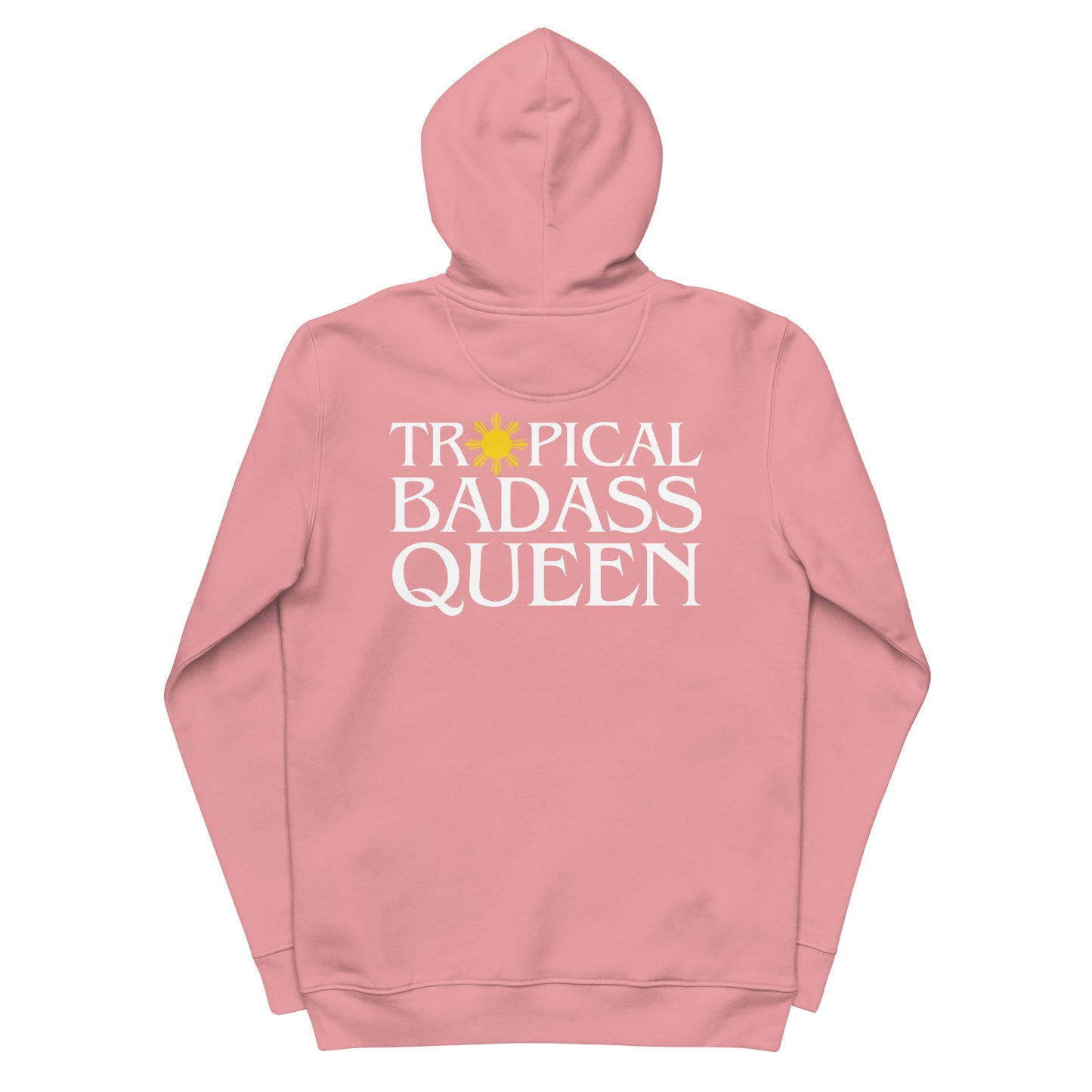 Tropical Badass Queen Hoodie | Pink - White