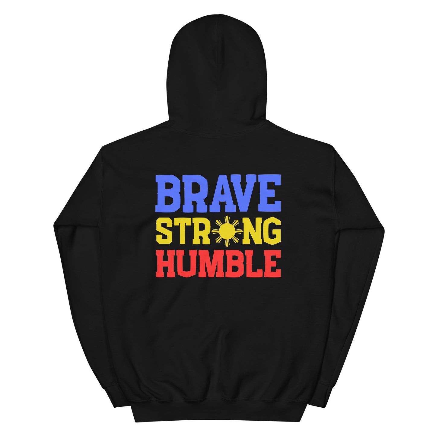 BraveStrongHumble "Back Statement" Hoodie | Flag color