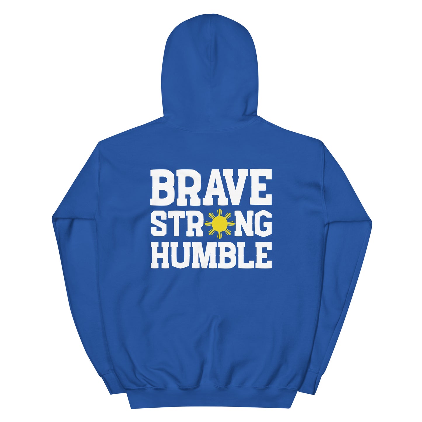 BraveStrongHumble "Back Statement" Hoodie | Blue