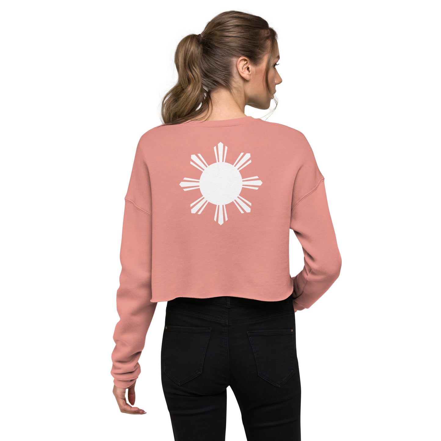 Tropical Queen Crop Sweatshirt | Pink